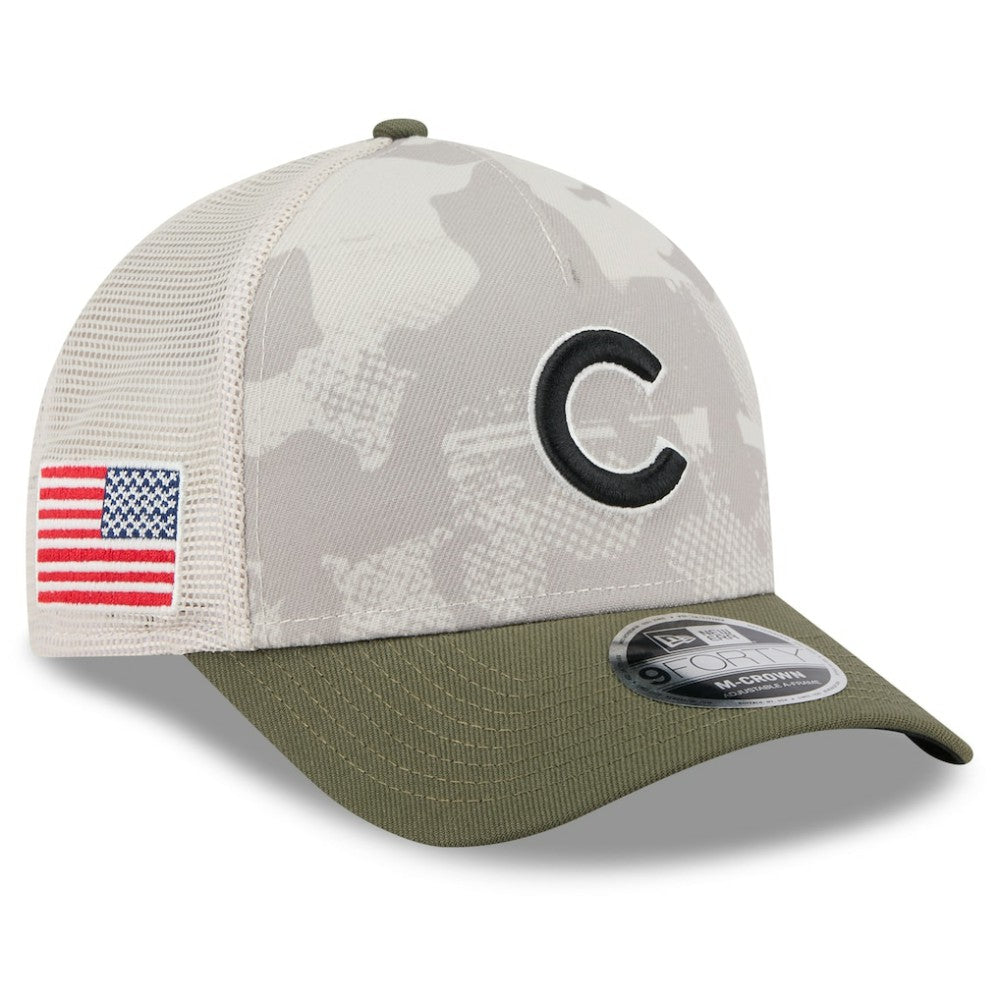 Chicago Cubs New Era 2025 Armed Forces Day 9FORTY M-Crown A-Frame Adjustable Hat - MLB Hats