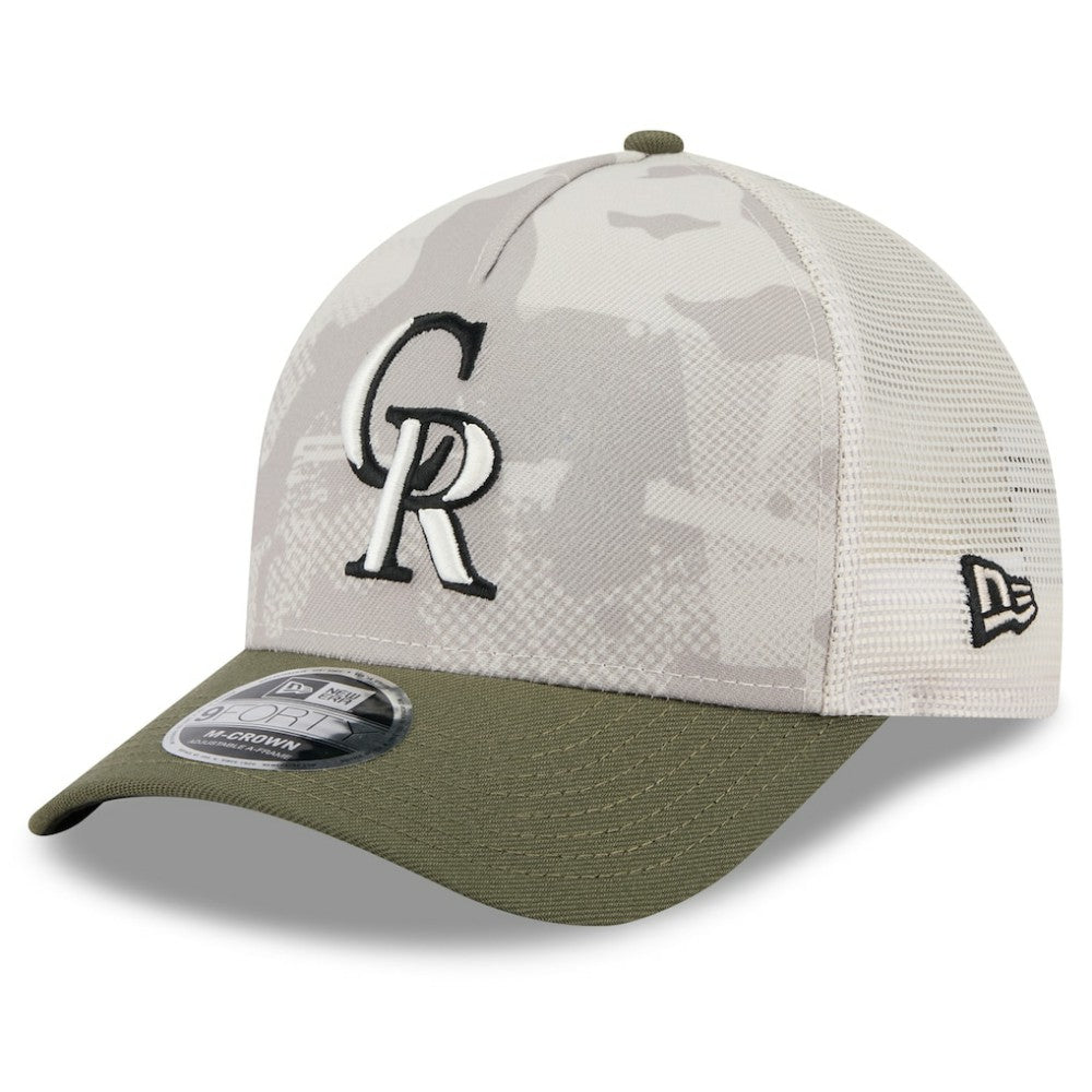 Colorado Rockies New Era 2025 Armed Forces Day 9FORTY M-Crown A-Frame Adjustable Hat - MLB Hats