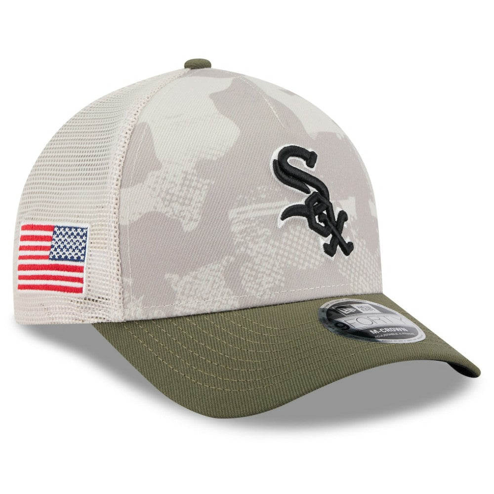 Chicago White Sox New Era 2025 Armed Forces Day 9FORTY M-Crown A-Frame Adjustable Hat - MLB Hats
