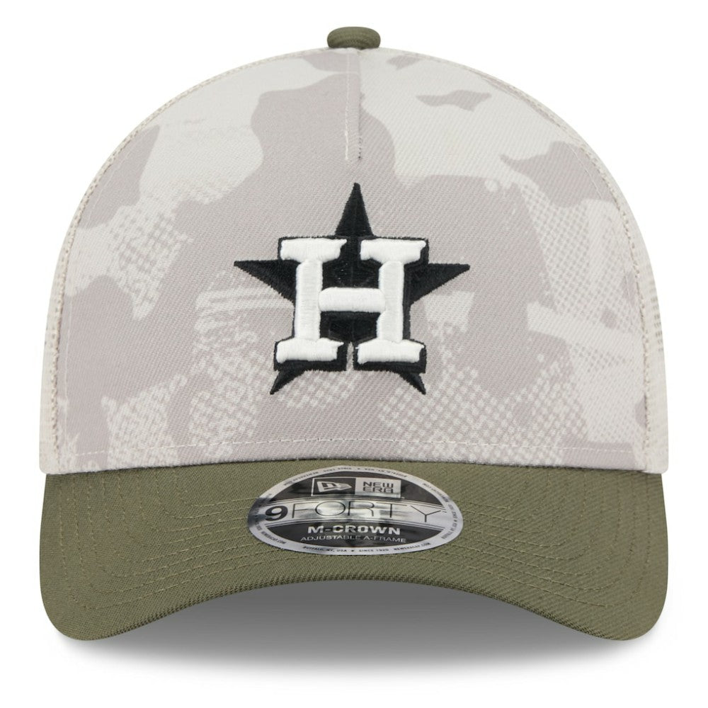 Houston Astros New Era 2025 Armed Forces Day 9FORTY M-Crown A-Frame Adjustable Hat - MLB Hats