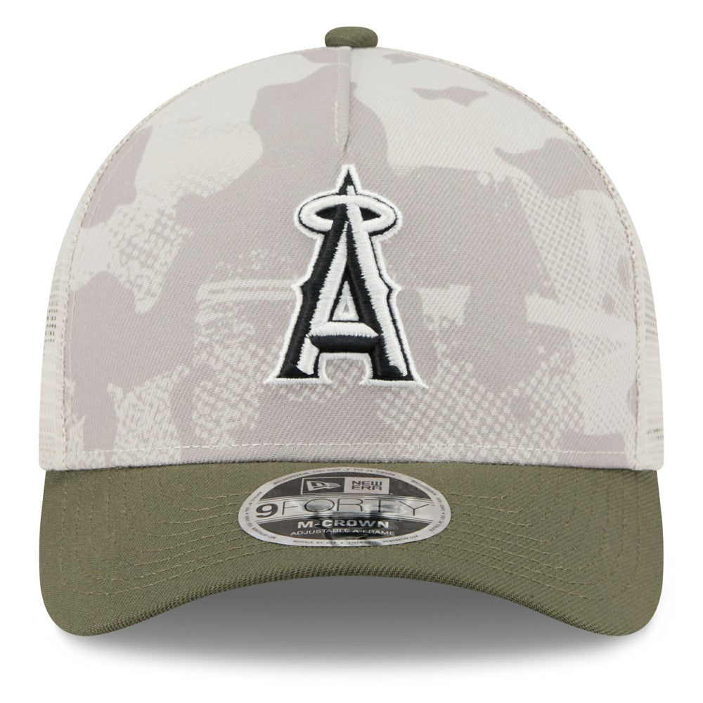 Los Angeles Angels New Era 2025 Armed Forces Day 9FORTY M-Crown A-Frame Adjustable Hat - MLB Hats