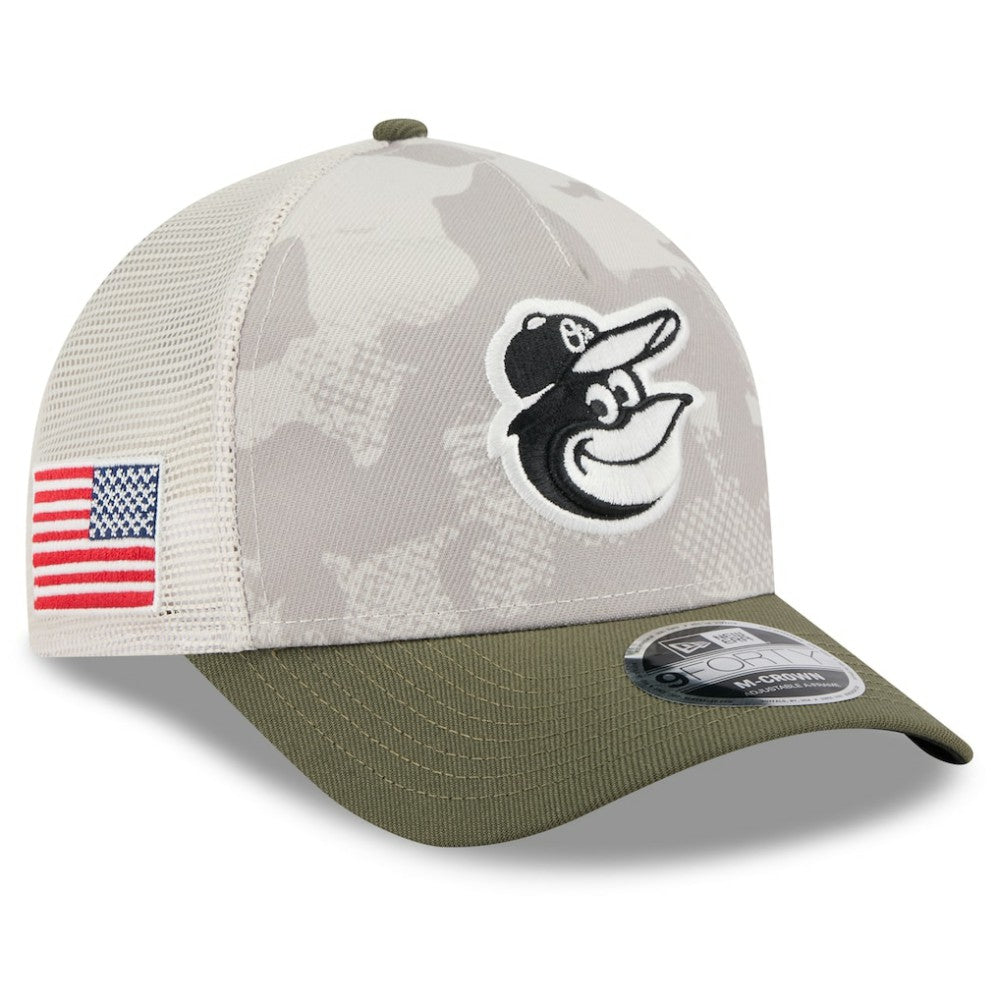 Baltimore Orioles New Era 2025 Armed Forces Day 9FORTY M-Crown A-Frame Adjustable Hat - MLB Hats