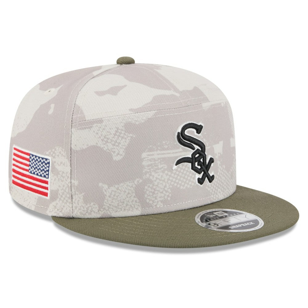 Chicago White Sox New Era 2025 Armed Forces Day Split Panel 9FIFTY Snapback Hat - MLB Hats
