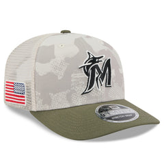 Miami Marlins New Era 2025 Armed Forces Day 9SEVENTY Stretch-Snap Hat - MLB Hats