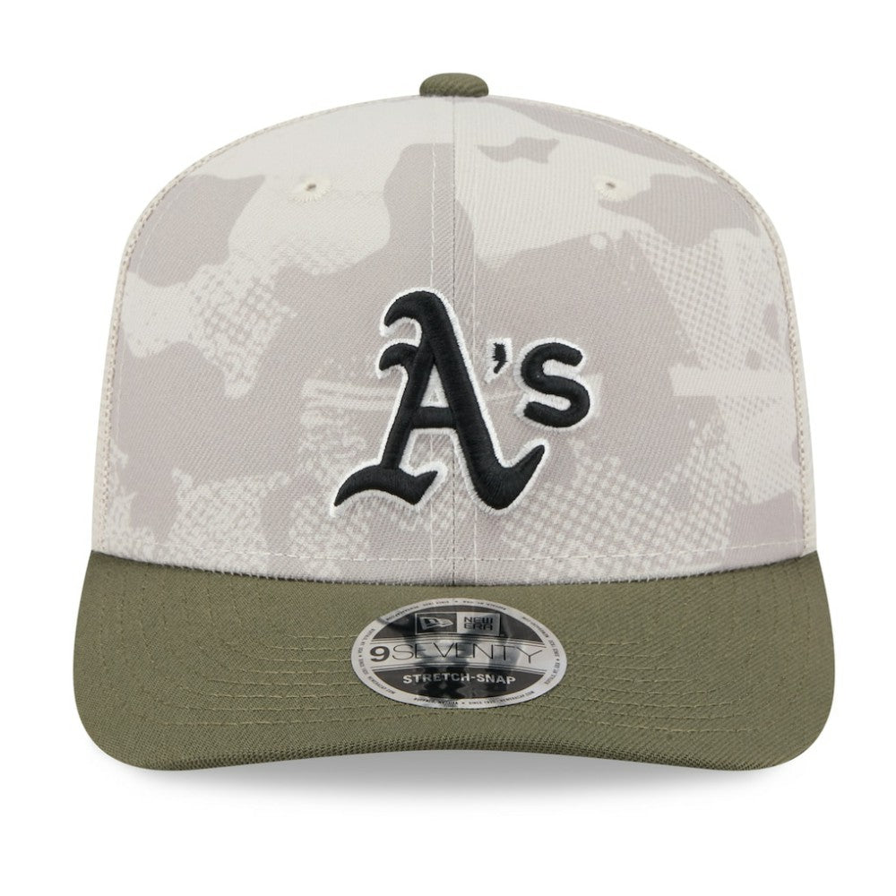 Athletics New Era 2025 Armed Forces Day 9SEVENTY Stretch-Snap Hat - MLB Hats