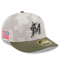 Miami Marlins New Era 2025 Armed Forces Day Low Profile 59FIFTY Fitted Hat - MLB Hats