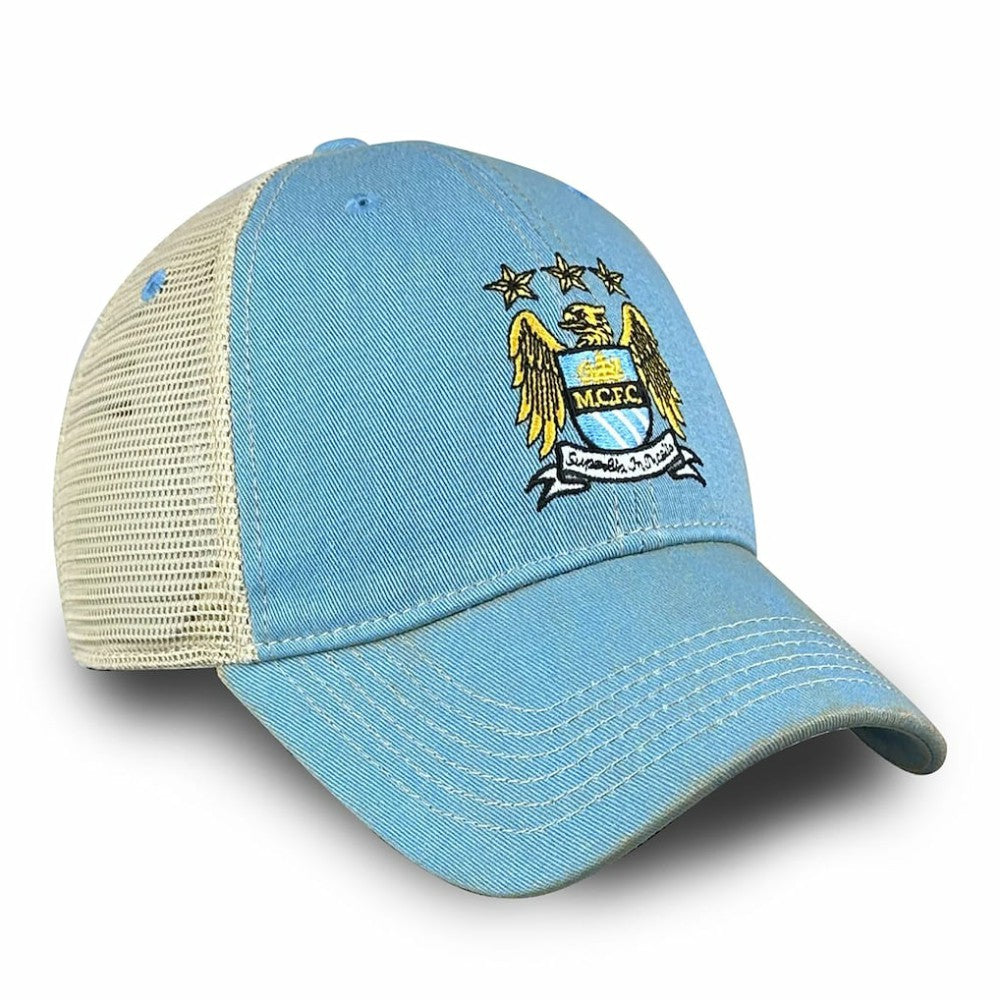 Manchester City 1863FC Retro Tea Washed Vintage Trucker Adjustable Hat