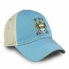 Manchester City 1863FC Retro Tea Washed Vintage Trucker Adjustable Hat