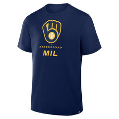 Milwaukee Brewers Fanatics Clubhouse Legacy Side Swipe T-Shirt - MLB T-shirts