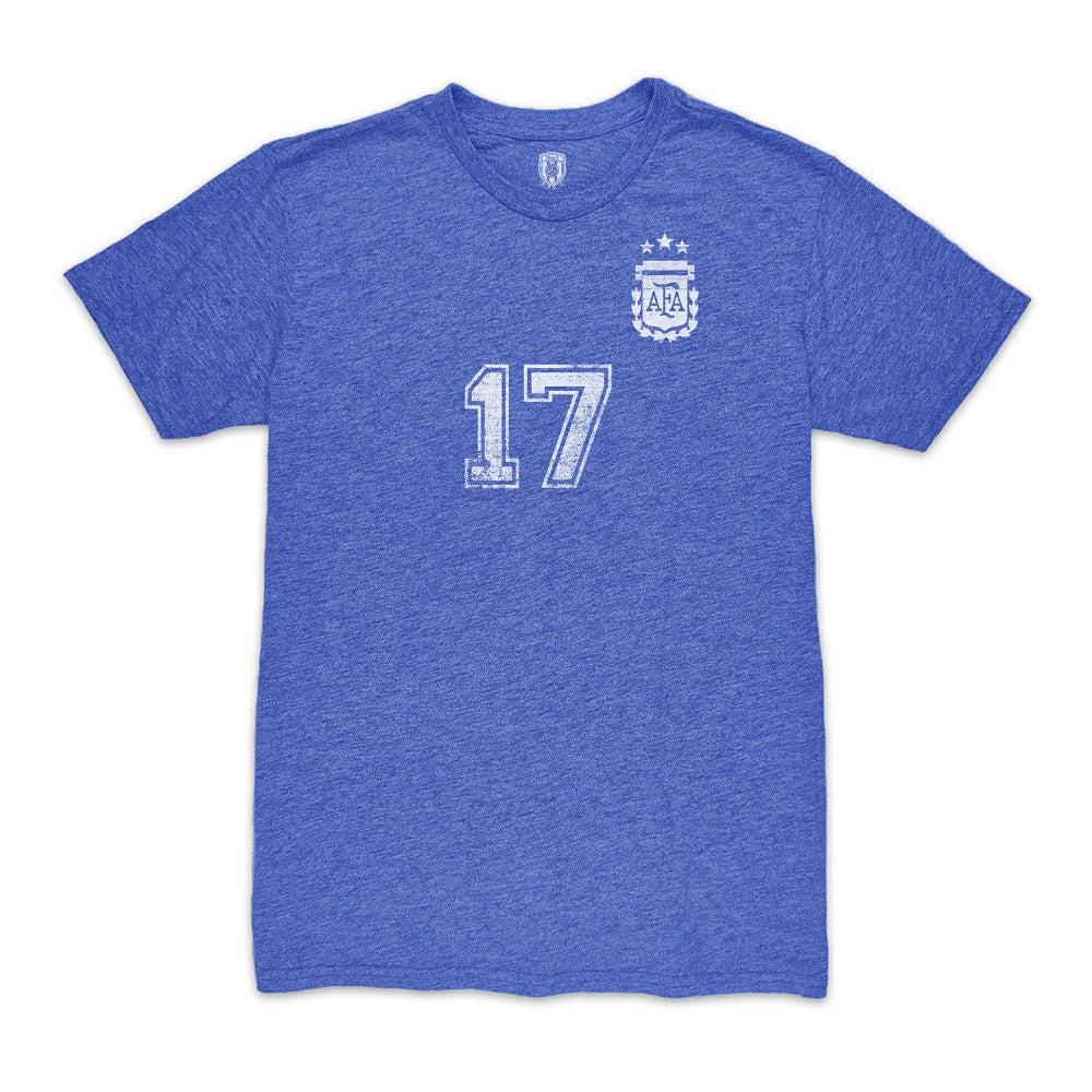 Alejandro Garnacho Argentina National Team 1863FC Player Vintage Tri-Blend T-Shirt