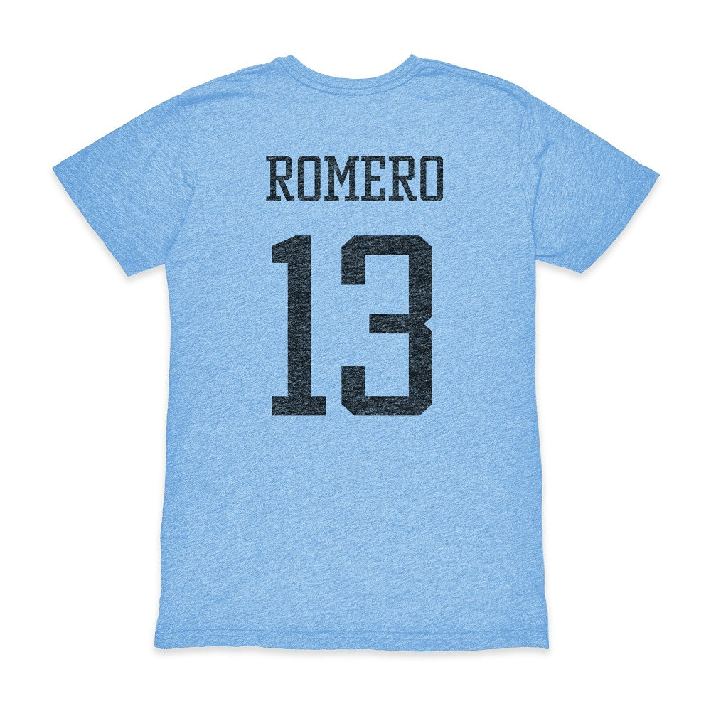 Cristian Romero Argentina National Team 1863FC Player Vintage Tri-Blend T-Shirt