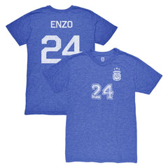 Enzo Fernández Argentina National Team 1863FC Player Vintage Tri-Blend T-Shirt