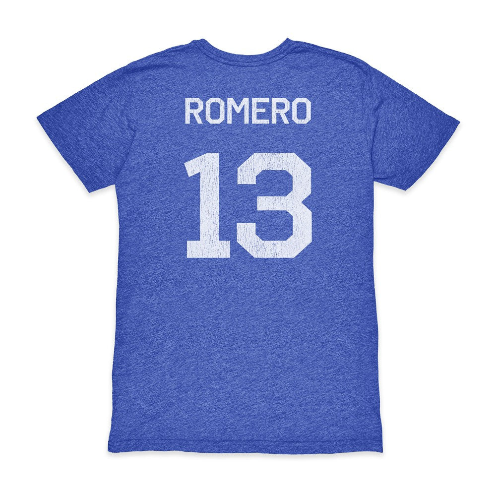 Cristian Romero Argentina National Team 1863FC Player Vintage Tri-Blend T-Shirt