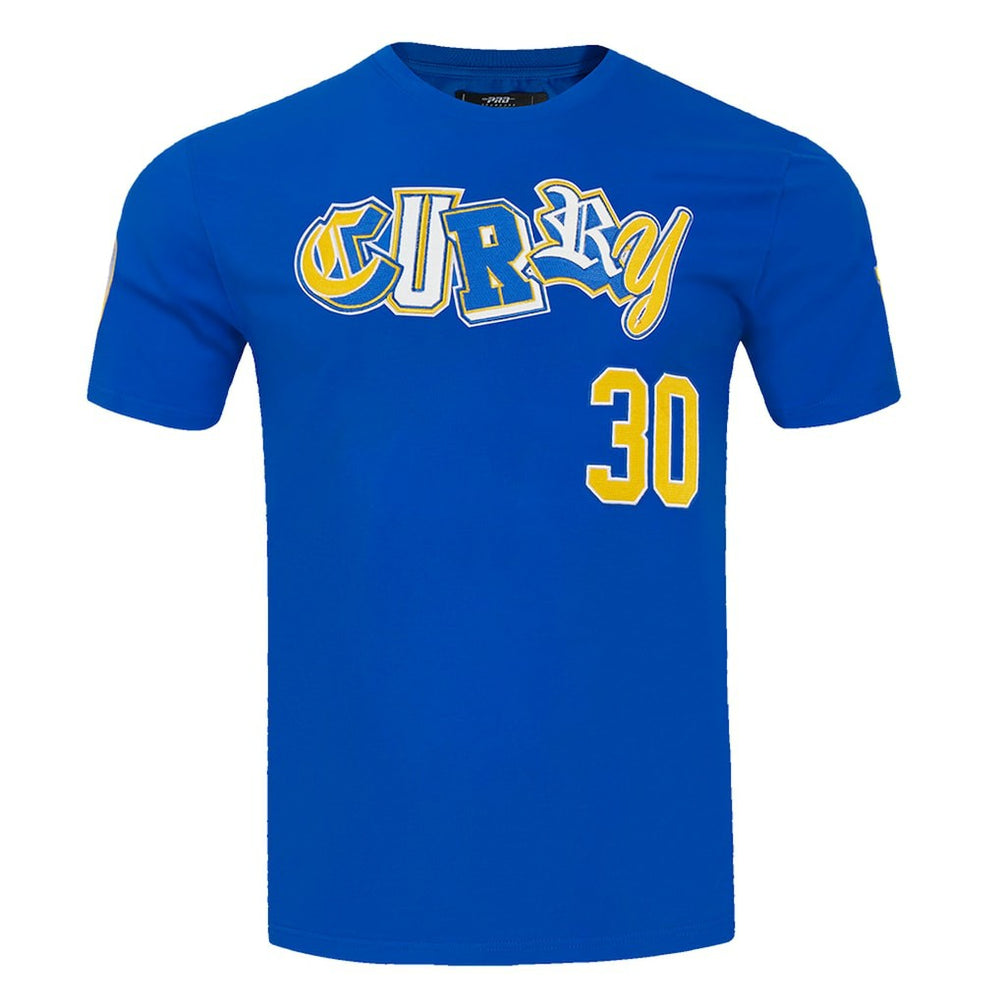 Royal Stephen Curry Golden State Warriors Pro Standard City Ransom T-Shirt sale | NBA