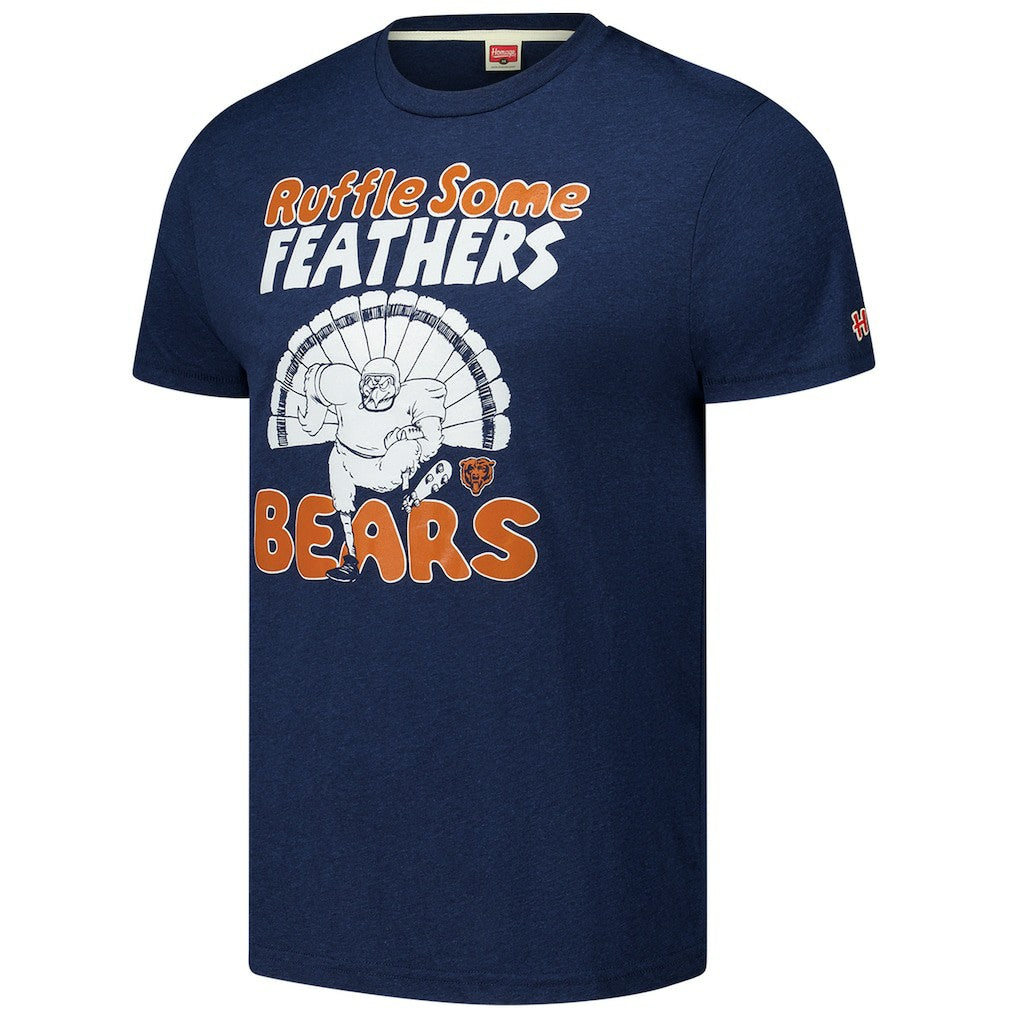 Chicago Bears Homage Unisex Ruffle Some Feathers Tri-Blend T-Shirt | NFL Near me