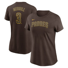 Jackson Merrill San Diego Padres Nike Women's Cooperstown Collection Fuse Name & Number T-Shirt - MLB T-shirts