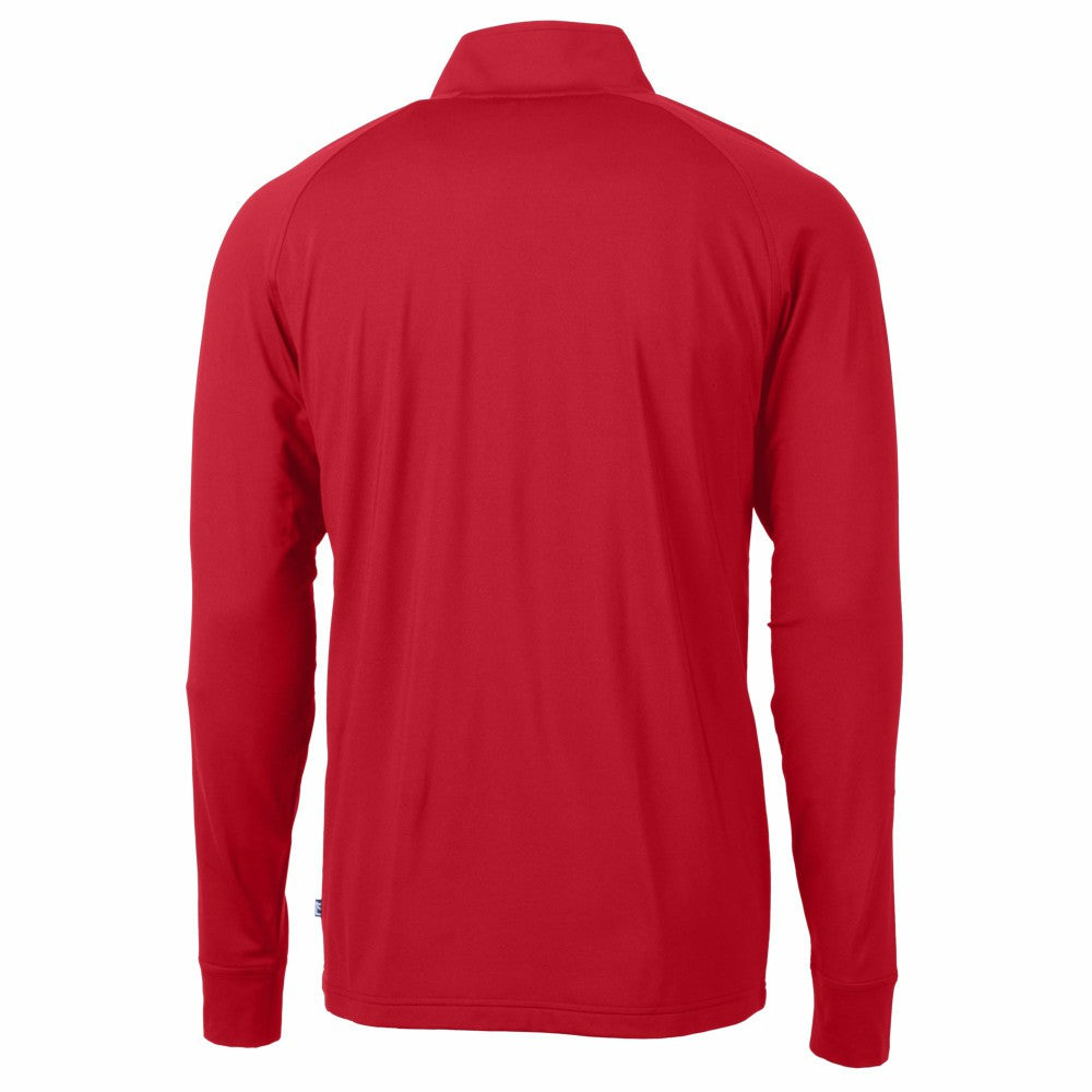 Cincinnati Reds Cutter & Buck Adapt Eco Knit Stretch Recycled Big & Tall Quarter-Zip Pullover Top - MLB Pullover