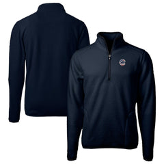 Chicago Cubs Cutter & Buck Big & Tall Americana Cascade Eco Fleece Quarter-Zip Jacket - MLB Jackets