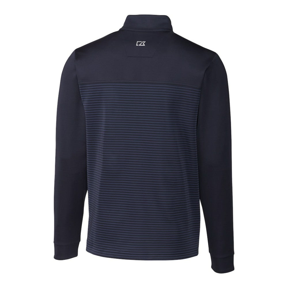 Detroit Tigers Cutter & Buck Big & Tall Traverse Stripe Stretch DryTec Quarter-Zip Top - MLB Tops