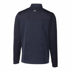 Cleveland Guardians Cutter & Buck Big & Tall Traverse Stretch Eco Stripe DryTec Quarter-Zip Top - MLB Tops