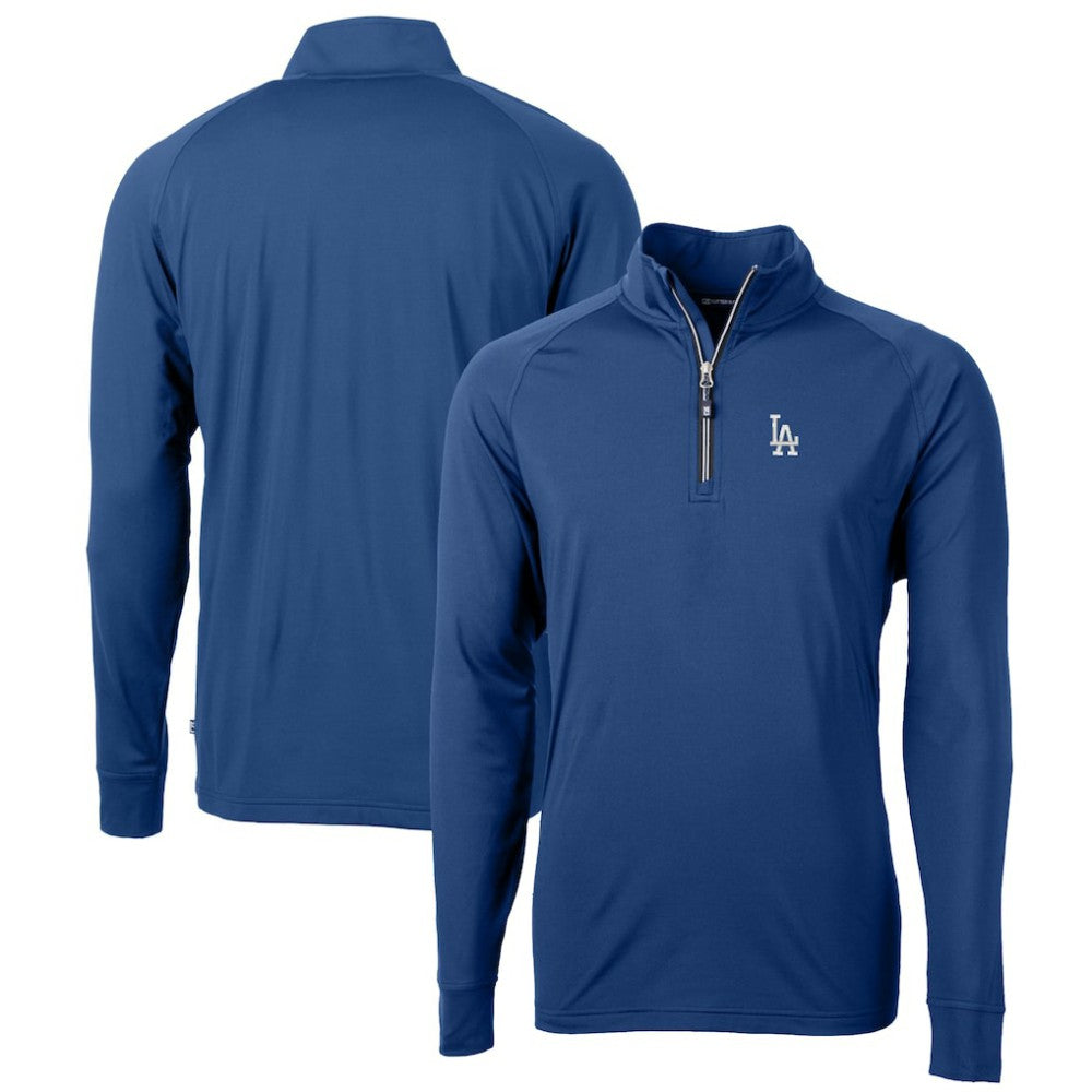 Los Angeles Dodgers Cutter & Buck Big & Tall Adapt Eco Knit Stretch Recycled Quarter-Zip Pullover Top - MLB Pullover