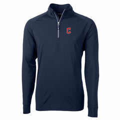 Cleveland Guardians Cutter & Buck Big & Tall Adapt Eco Knit Stretch Recycled Quarter-Zip Pullover Top - MLB Pullover