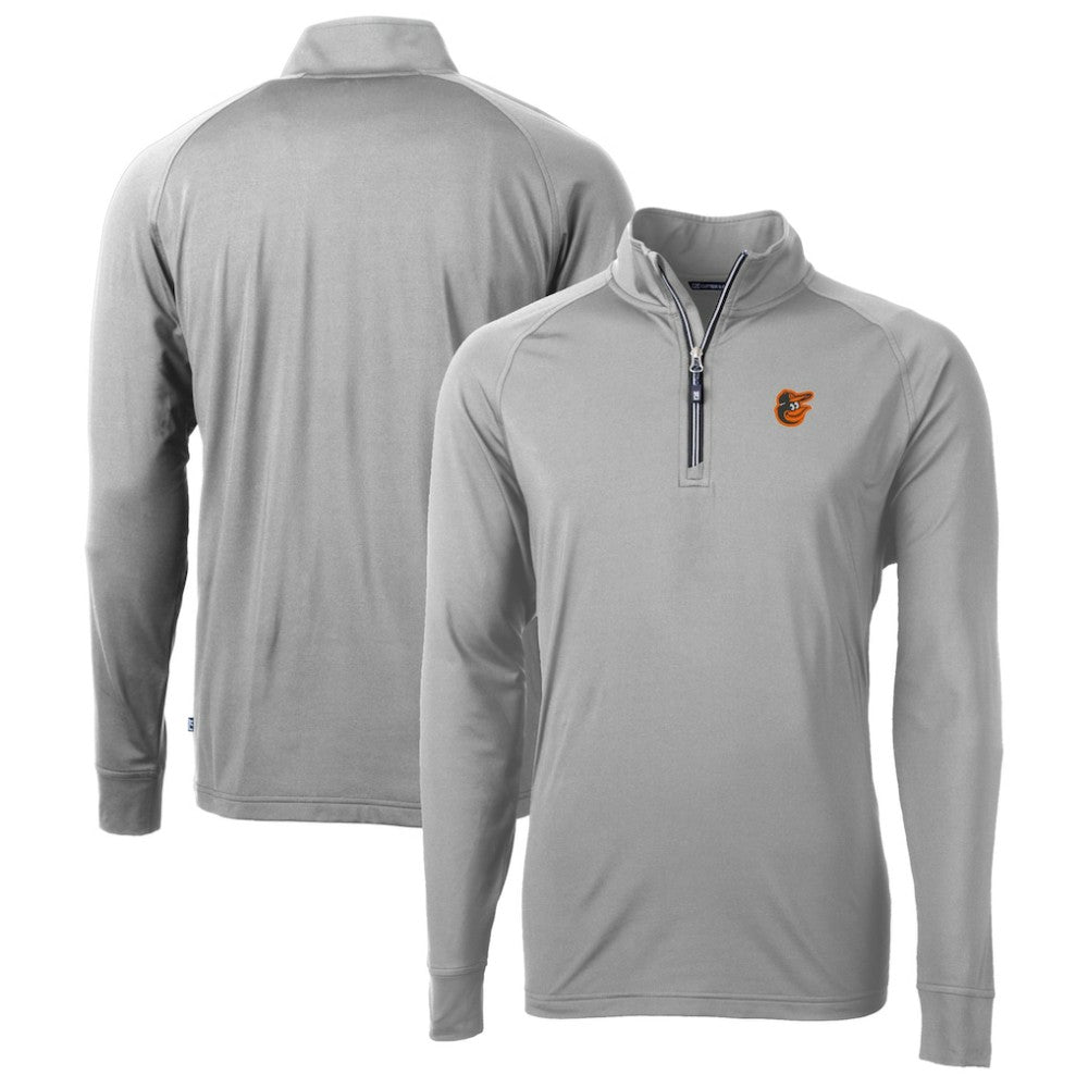 Baltimore Orioles Cutter & Buck Big & Tall Adapt Eco Knit Stretch Recycled Quarter-Zip Pullover Top - MLB Pullover