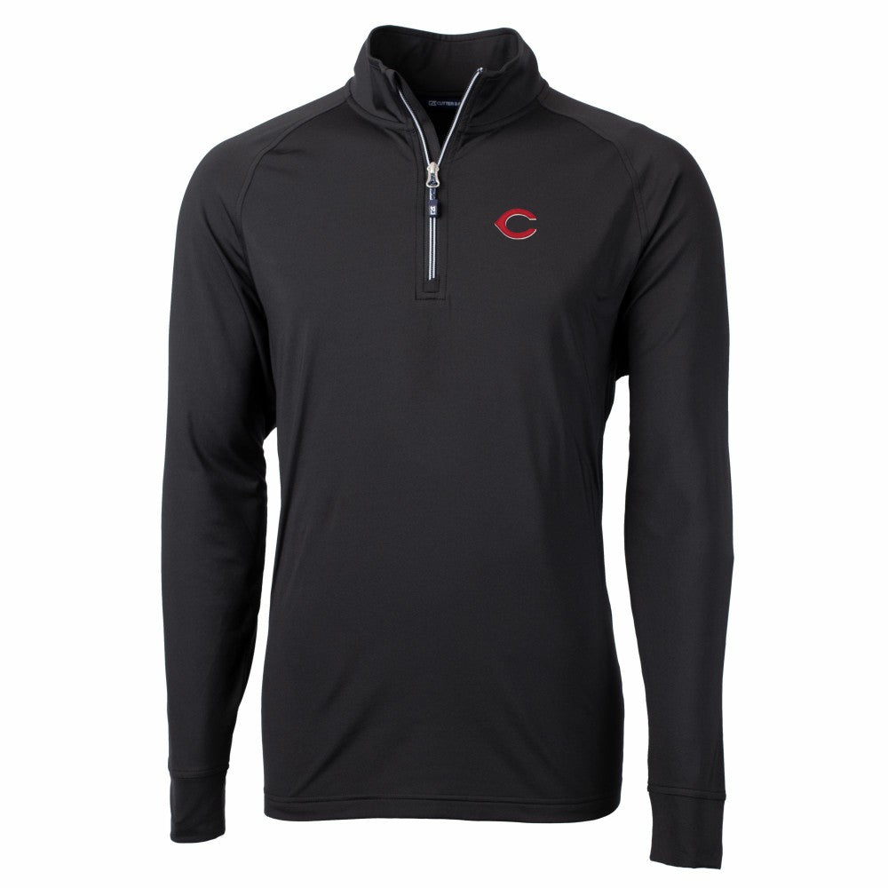 Cincinnati Reds Cutter & Buck Big & Tall Adapt Eco Knit Stretch Recycled Quarter-Zip Pullover Top - MLB Pullover