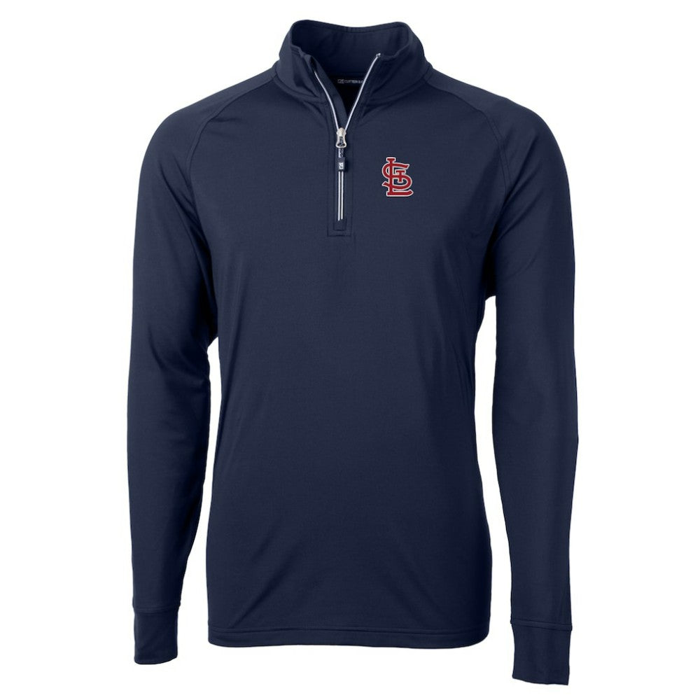St. Louis Cardinals Cutter & Buck Big & Tall Adapt Eco Knit Stretch Recycled Quarter-Zip Pullover Top - MLB Pullover