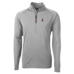 Los Angeles Angels Cutter & Buck Big & Tall Adapt Eco Knit Stretch Recycled Quarter-Zip Pullover Top - MLB Pullover