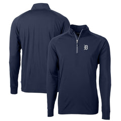 Detroit Tigers Cutter & Buck Big & Tall Adapt Eco Knit Stretch Recycled Quarter-Zip Pullover Top - MLB Pullover
