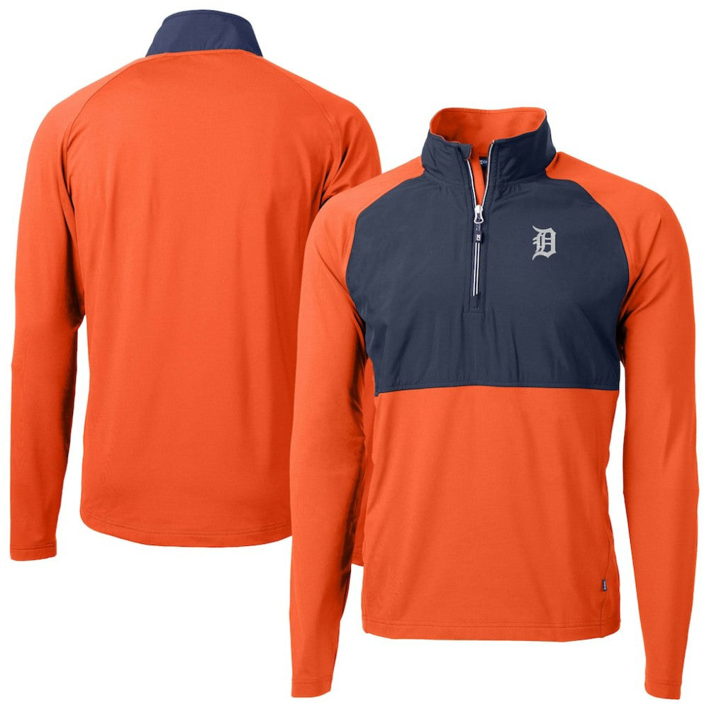 Detroit Tigers Cutter & Buck Adapt Eco Knit Hybrid Recycled Quarter-Zip Jacket - MLB Jackets