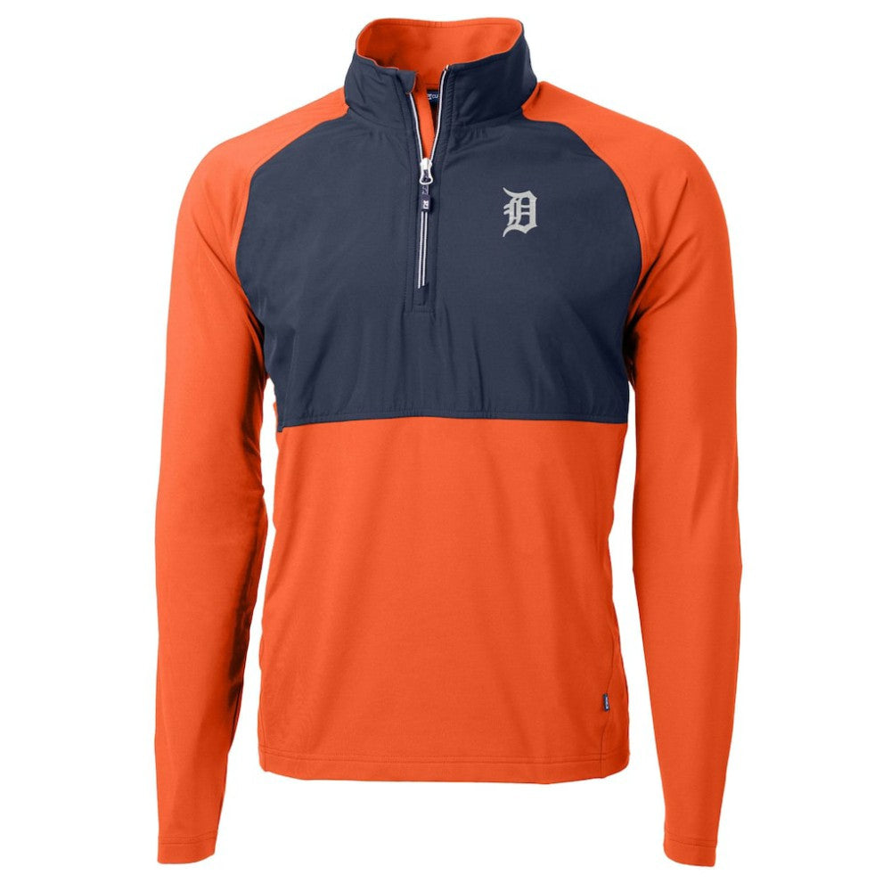 Detroit Tigers Cutter & Buck Adapt Eco Knit Hybrid Recycled Quarter-Zip Jacket - MLB Jackets