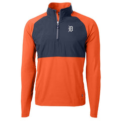 Detroit Tigers Cutter & Buck Adapt Eco Knit Hybrid Recycled Quarter-Zip Jacket - MLB Jackets