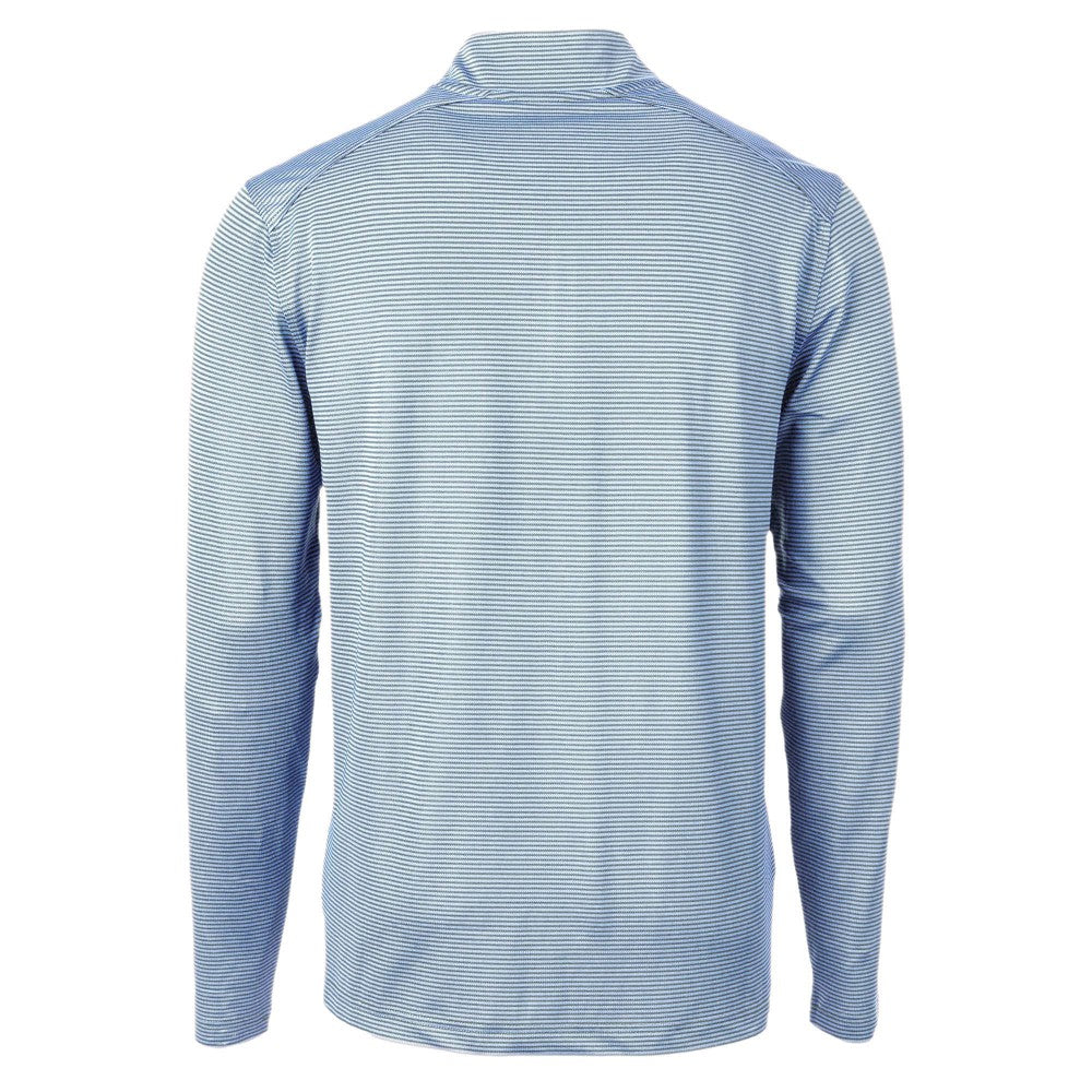 Kansas City Royals Cutter & Buck Virtue Eco Pique Micro Stripe Recycled Quarter-Zip Pullover Top - MLB Pullover