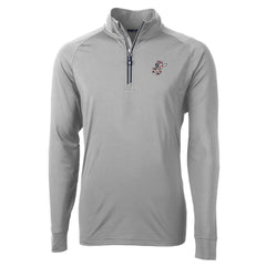 Cincinnati Reds Cutter & Buck Mr. Redlegs Adapt Eco Knit Stretch Recycled Quarter-Zip Pullover Top - MLB Pullover