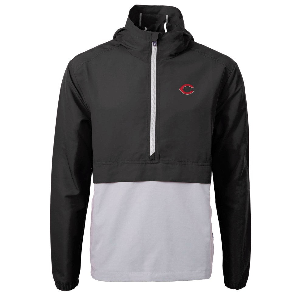 Cincinnati Reds Cutter & Buck Charter Eco Recycled Half-Zip Anorak Jacket - MLB Jackets