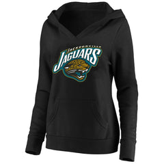 Jacksonville Jaguars Women's Classic Logo V-Neck Pullover Hoodie | NFL Hot