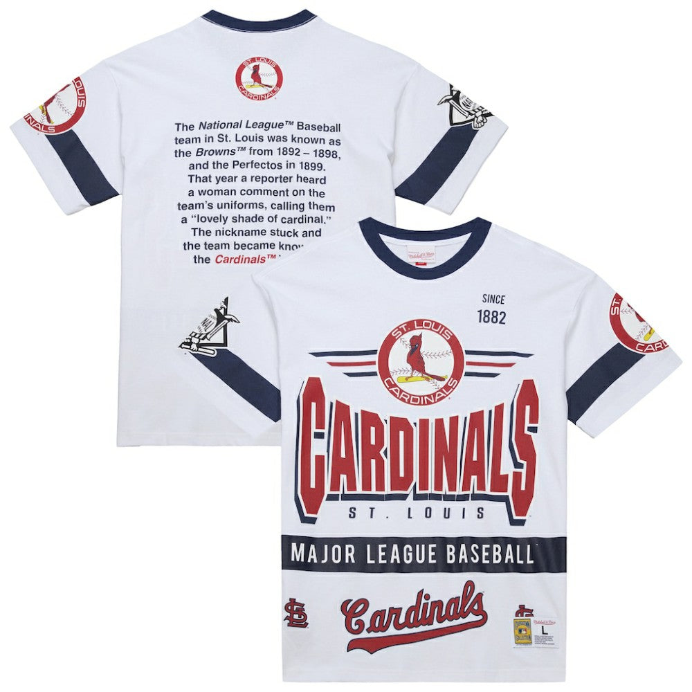 St. Louis Cardinals Mitchell & Ness Cooperstown Collection Team Origins Premium T-Shirt - MLB T-shirts