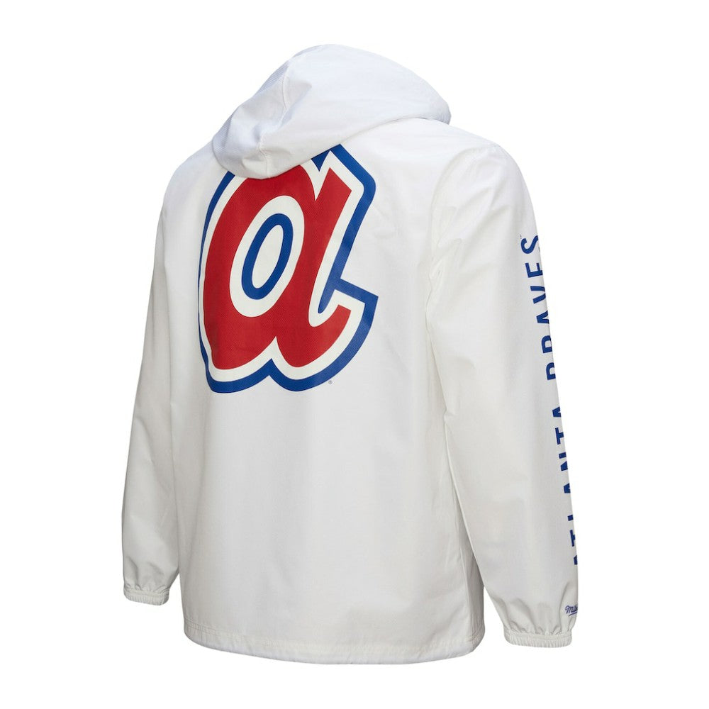 Atlanta Braves Mitchell & Ness Vintage Full-Snap Hooded Coaches Jacket - MLB Jackets