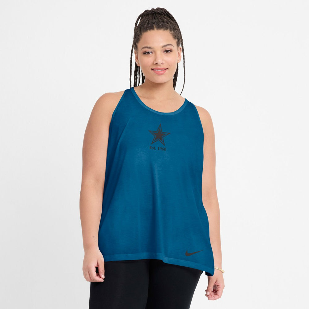 Dallas Cowboys Women's Glory Open-Back Crisscross Dri-FIT Tank Top | NFL On sale