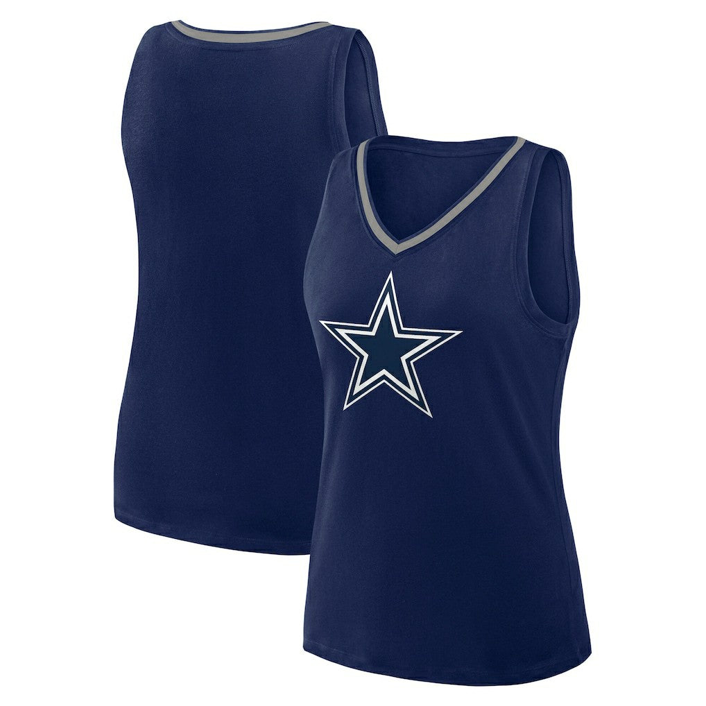 Dallas Cowboys Logo Athletic Women's Stellar Win V-Neck Tank Top | NFL On sale