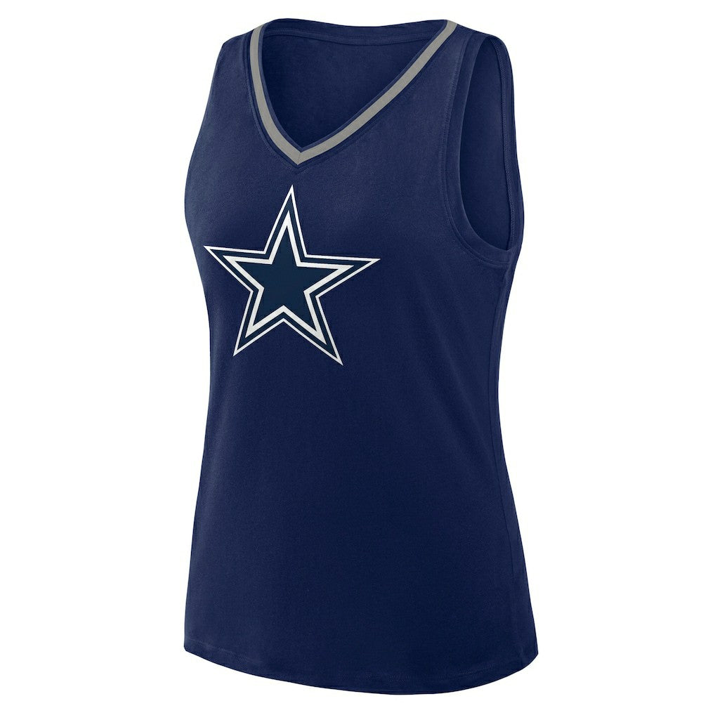 Dallas Cowboys Logo Athletic Women's Stellar Win V-Neck Tank Top | NFL On sale