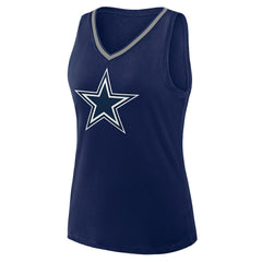 Dallas Cowboys Logo Athletic Women's Stellar Win V-Neck Tank Top | NFL On sale