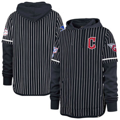 Cleveland Guardians '47 Pinstripe Double Header Pullover Hoodie - MLB Hoodies