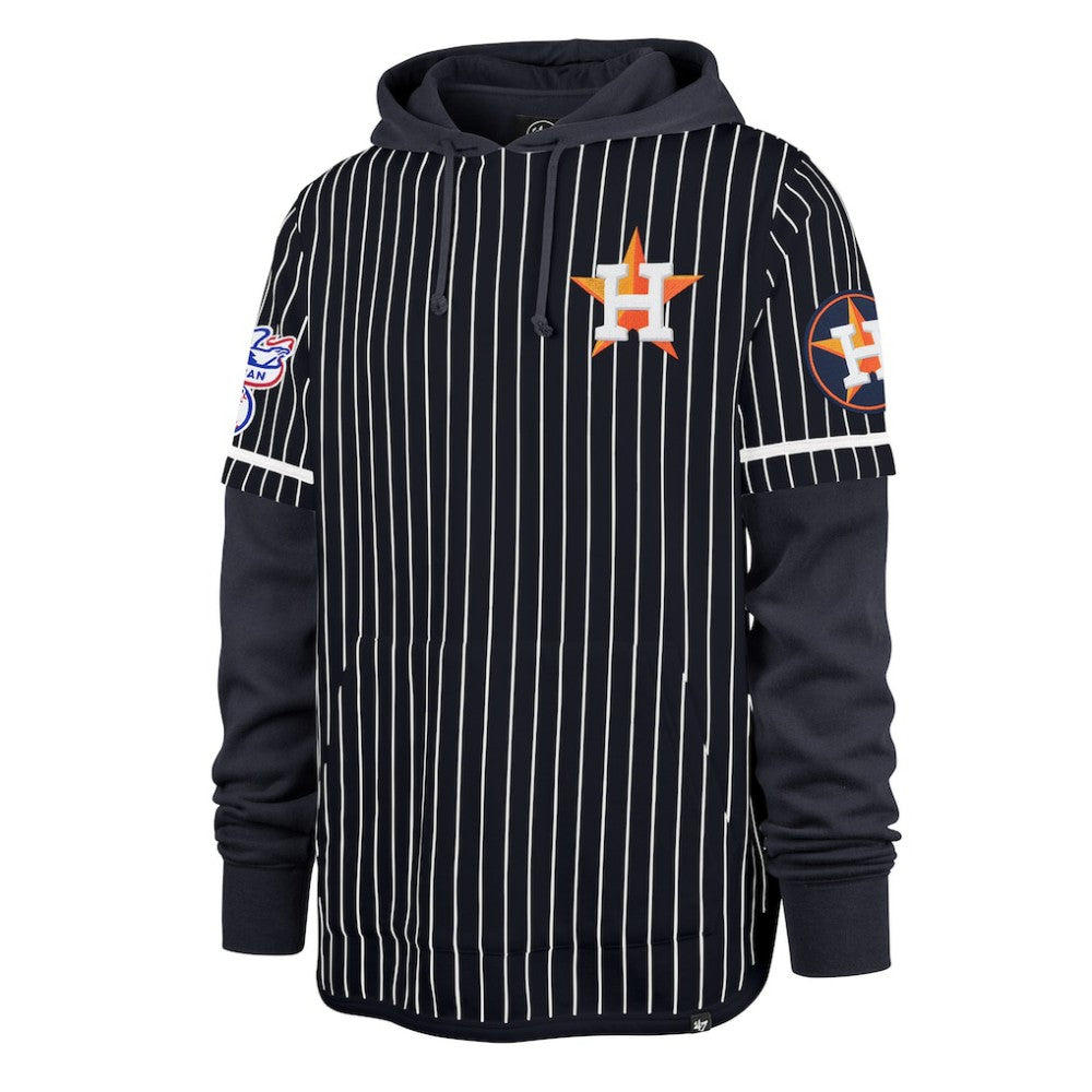 Houston Astros '47 Pinstripe Double Header Pullover Hoodie - MLB Hoodies