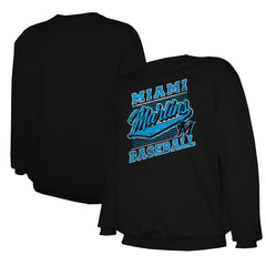 Miami Marlins Stitches Lightweight Crew Sweatshirt - MLB Sweatshirts