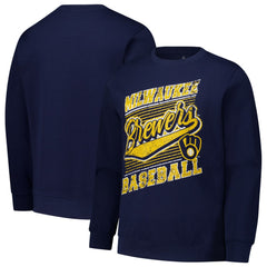 Milwaukee Brewers Stitches Lightweight Crew Sweatshirt - MLB Sweatshirts