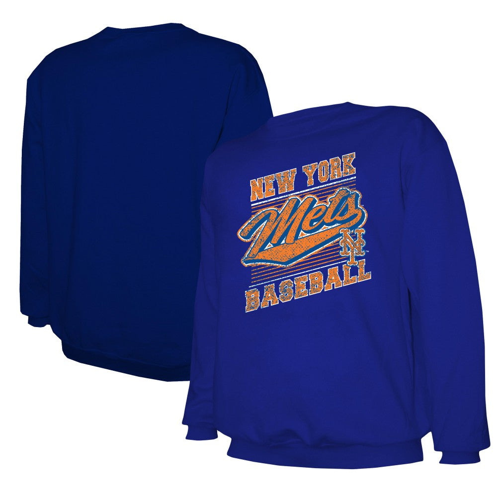 New York Mets Stitches Lightweight Crew Sweatshirt - MLB Sweatshirts