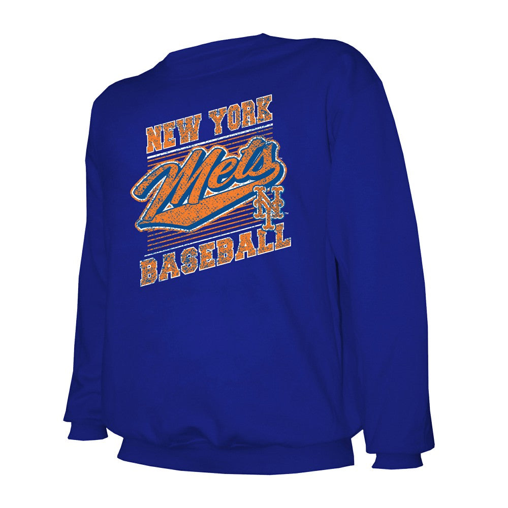 New York Mets Stitches Lightweight Crew Sweatshirt - MLB Sweatshirts